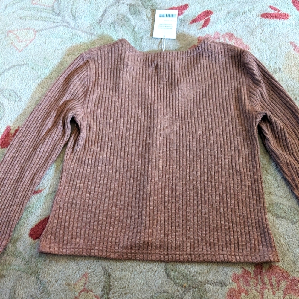 Everlane Brown Ribbed Cardigan - Picture 5 of 6